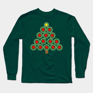 Mechanical Gear Christmas Tree Long Sleeve T-Shirt